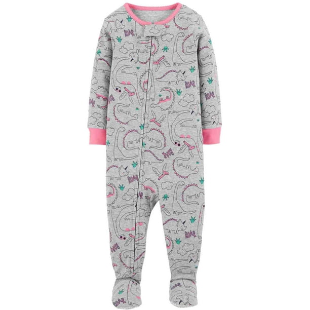 New Carter/'s Dinosaur Cotton Pajama PJs Footie Sleeper Baby Boy Gray many sizes